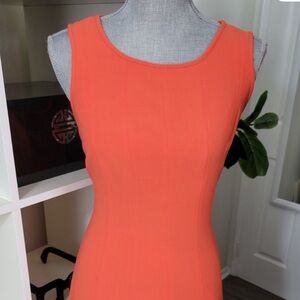LOFT Orange Sleeveless Sheath Dress size 4